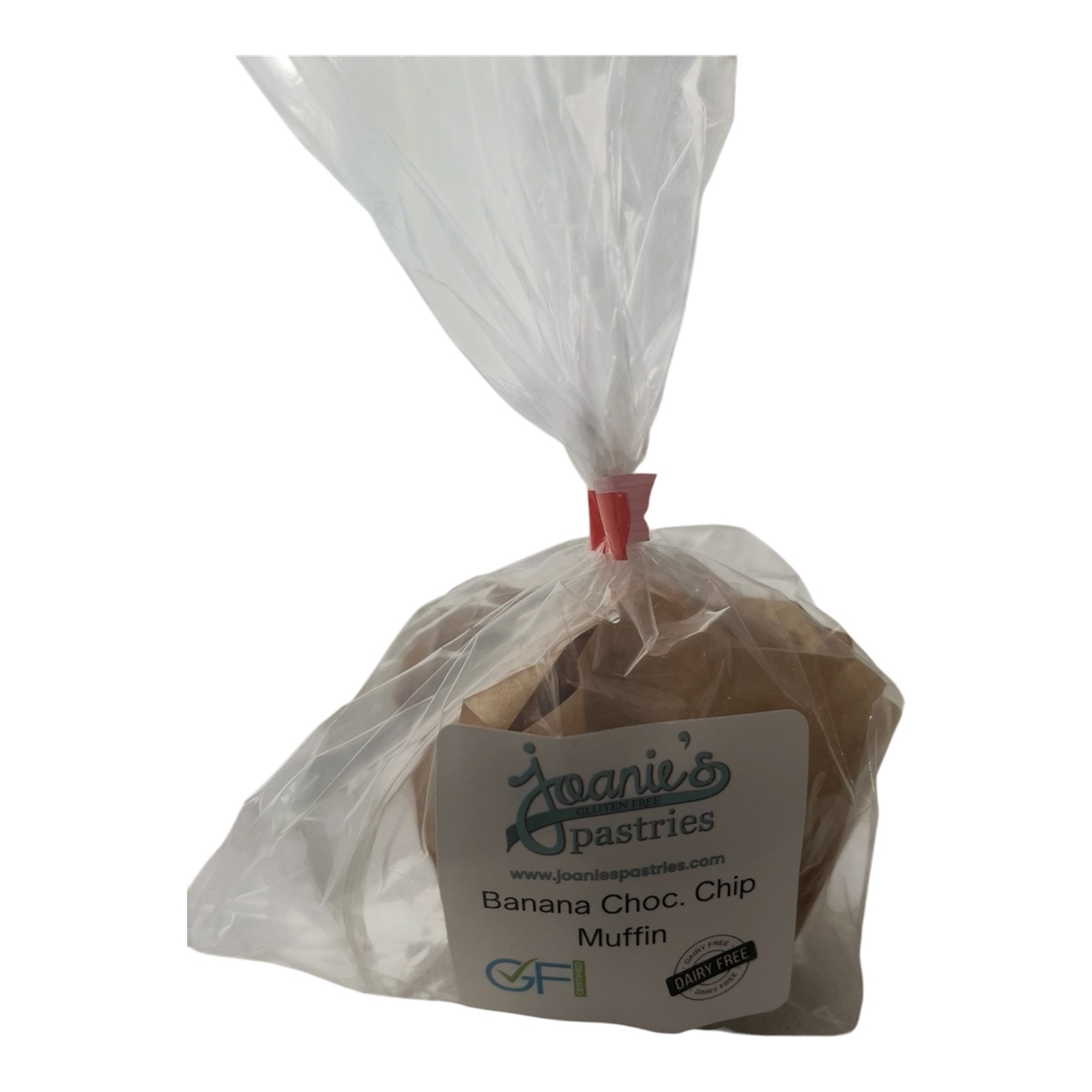 Banana Chocolate Chip Muffin (single packaged) — gluten free, dairy free — Joanie’s Pastries wholesale