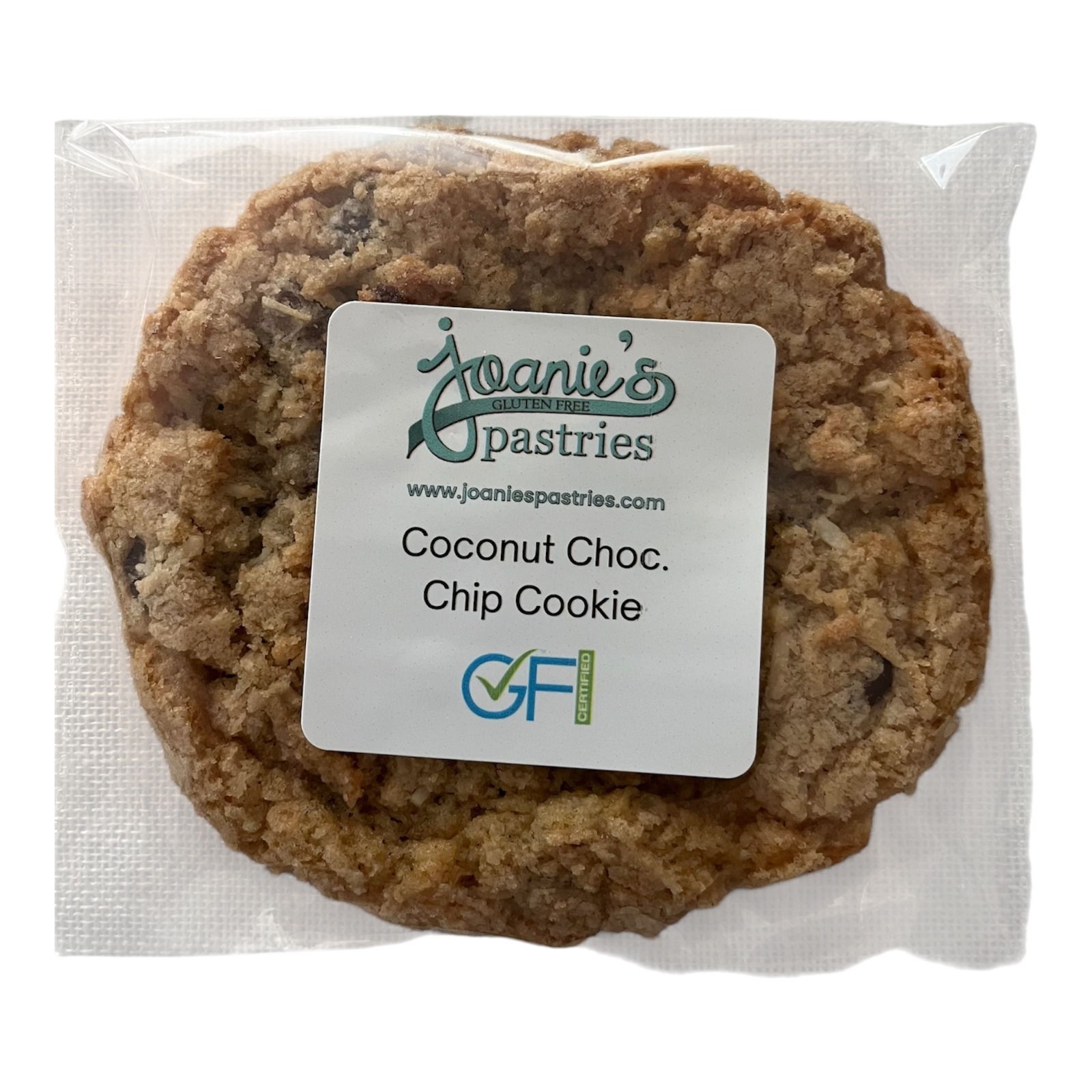 Coconut Chocolate Chip Cookies - (single packaged) — gluten free — Joanie’s Pastries wholesale