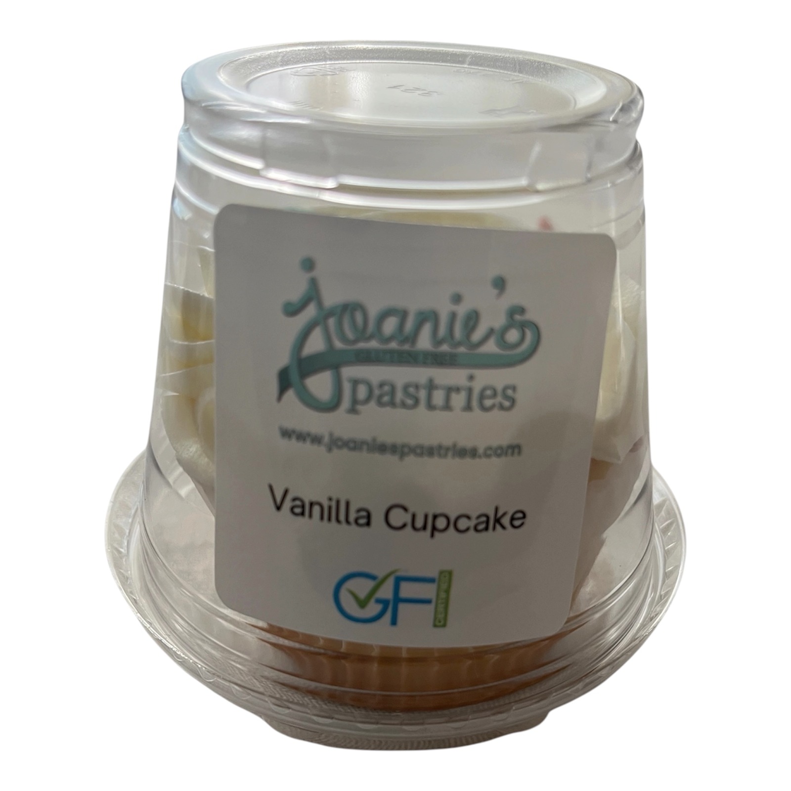 Vanilla Cupcakes - (single packaged) — gluten free — Joanie’s Pastries wholesale