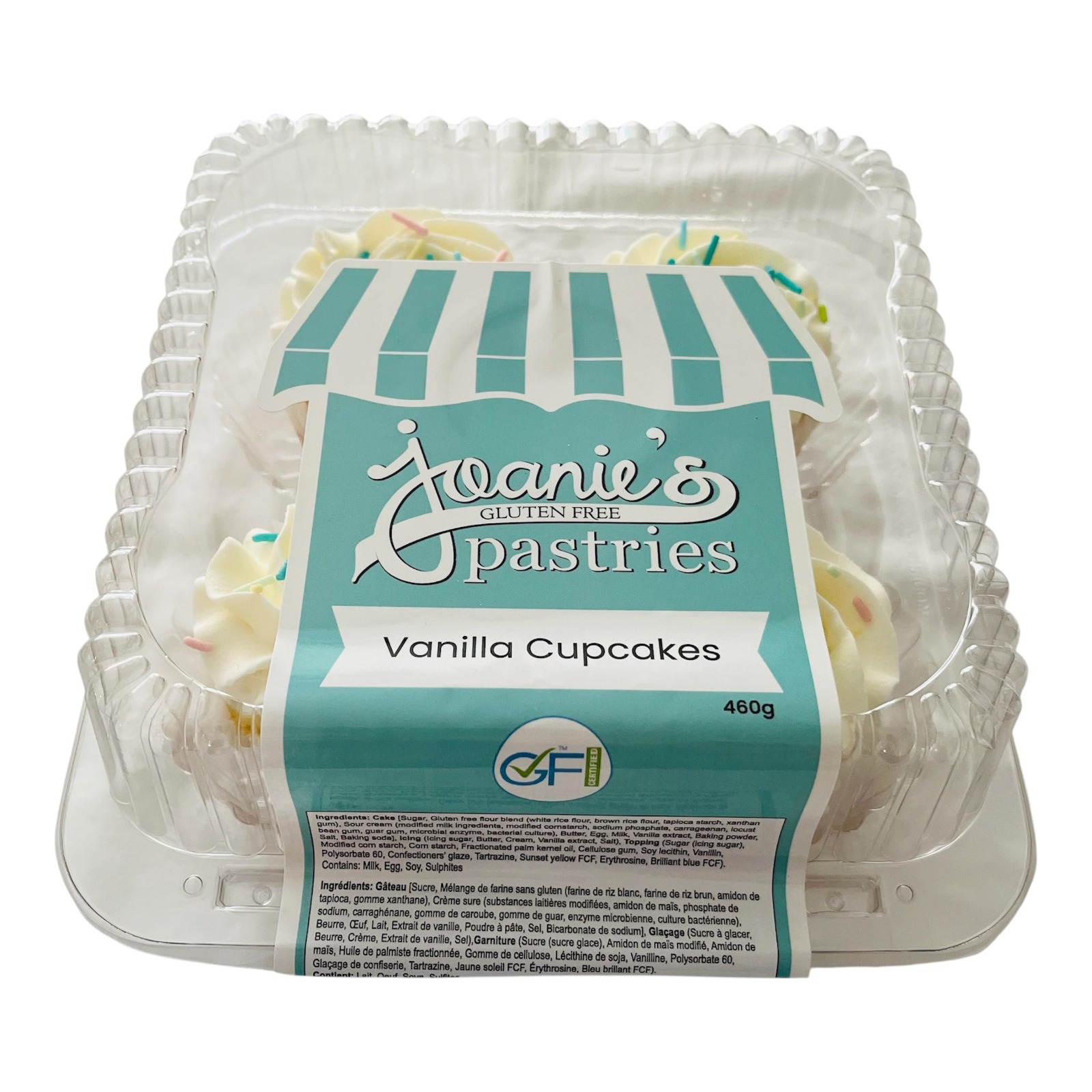 Vanilla Cupcakes - 4/package — gluten free — Joanie’s Pastries wholesale